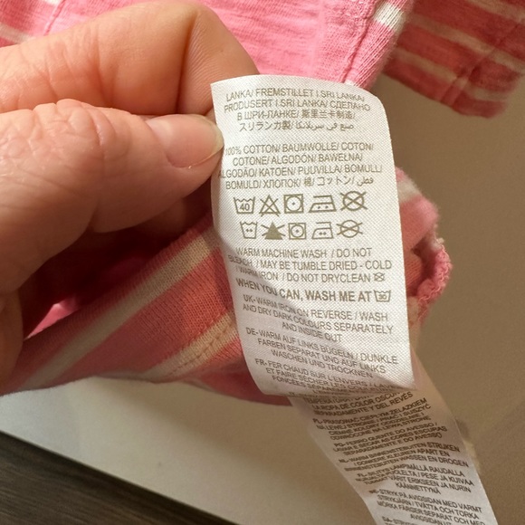 Mini Boden Girls Pink Striped with Pockets and Gold Dots Dress (Size 3-4) - Picture 5 of 5